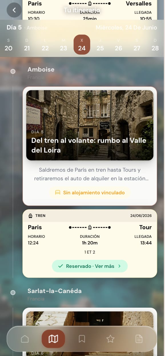 Captura — Itinerario